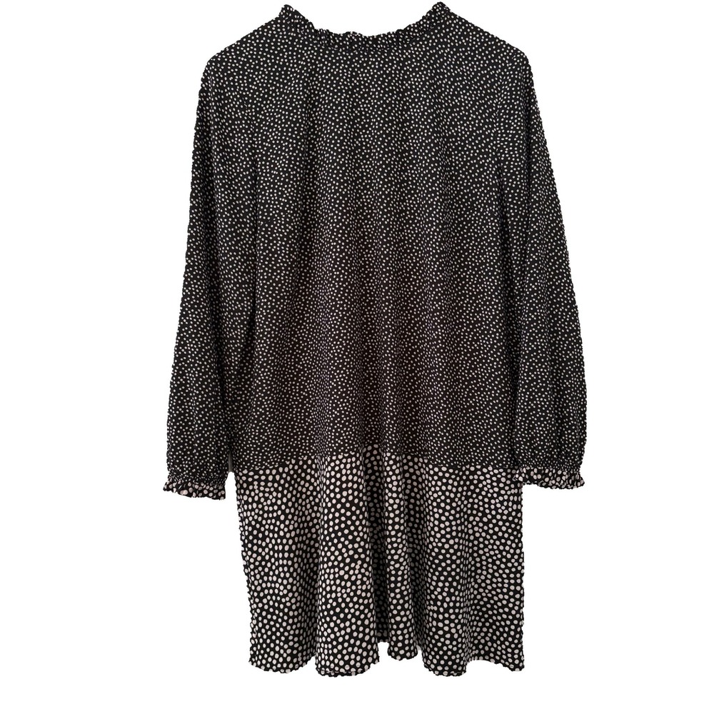 LOFT Monochrome Polka Dot Mini Dress
